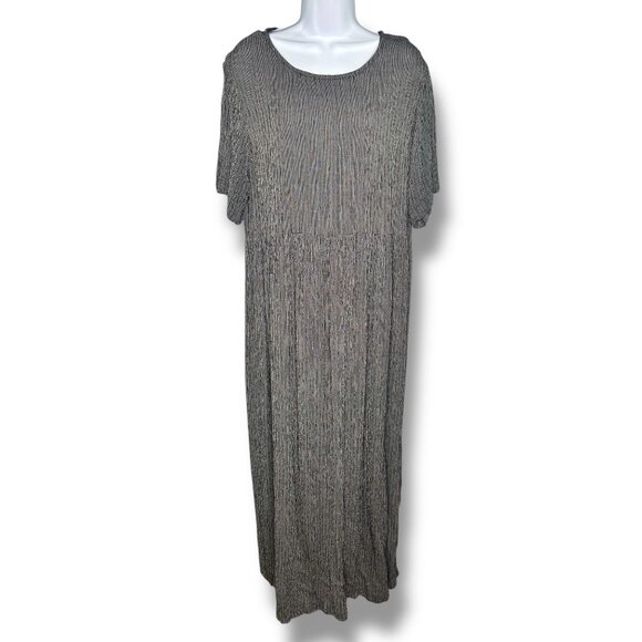 Eileen Fisher Dresses & Skirts - Vintage Eileen Fisher Pinstripe Maxi Dress black white Cottagecore Lagenlook